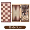 3 In 1 Wooden Chess Checkers Backgammon Set Portable Wooden