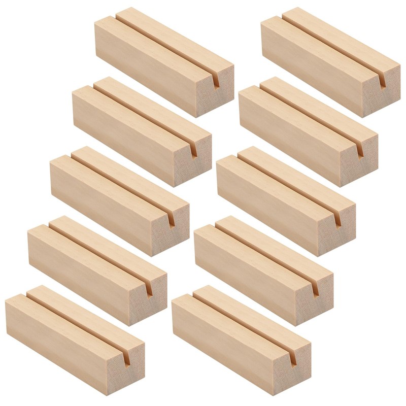 10 Pcs Wooden Place Card Holders Retro Table Number Stands