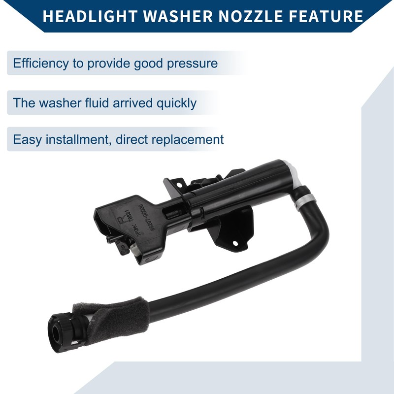 Hihaha No.852070C020 Headlight Washer Nozzle for Toyota Sequoia 2008-2019 Front