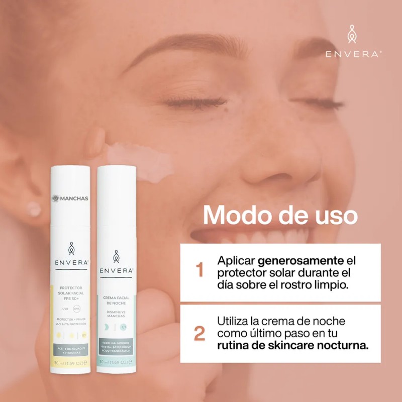 Kit Adios Manchas Protector Fps 50+ Y Crema De Noche