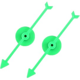 Kryoflare 2Pcs Spinner Game Set, Plastic Arrow Board Games with Suction Cup, School Party and Family Game Accessories 4 InchesSmall Lightweight Arrows (Green)