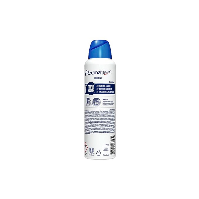 Desodorante para pies Rexona Efficient Antibacterial 153 ml