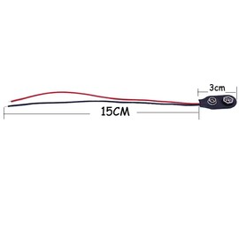 GCA 9V Battery Clip Connector，Battery Clip l Type (2Pcs)