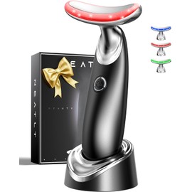 Red Light for Face and Neck, 7-in-1 Face Massager Tool, 3-Color Portable Facial Massager for Skin Care (5.9in)