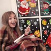 FINGOOO Christmas Window Clings Stickers 8 sheets Snowflake Window Decals