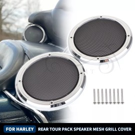 Unbranded Rear Tour Pack Speaker Mesh Grill Cover For Harley Tri Glide Ultra Limited FLHTK