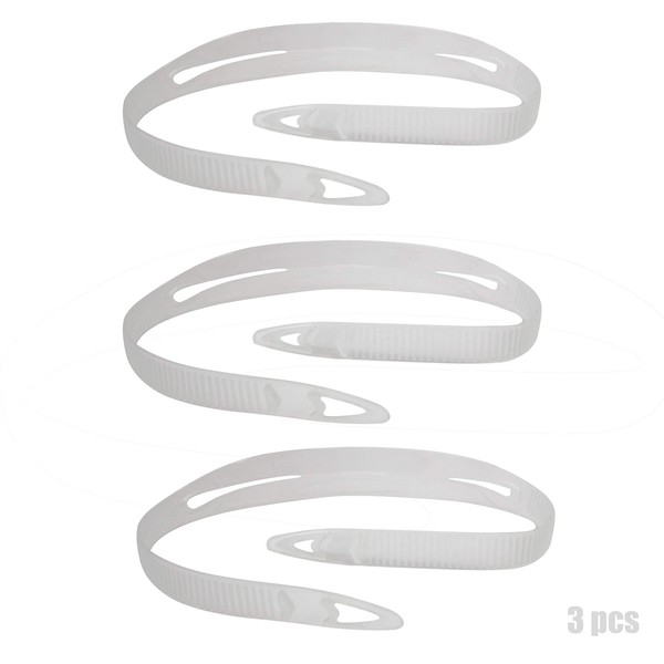 GetWetStore 3-pcs Silicone Scuba Diving Mask Strap, Clear