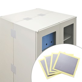 サンワダイレクト 家具転倒防止 連結固定シート 耐震度6強 【シールを貼り、棚の転倒を防ぐ】 工事不要 4枚入り 200-QL008