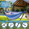 Double Hammock Comfortable with Stand for Hanging Sturdy 440lbs Capacity