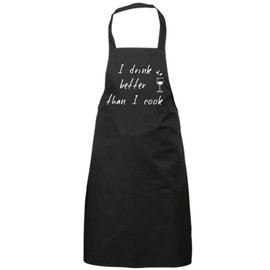 60 Second Makeover Limited I Drink Better Than I Cook Apron Novelty Funny Apron Mum Wife Gift Present
