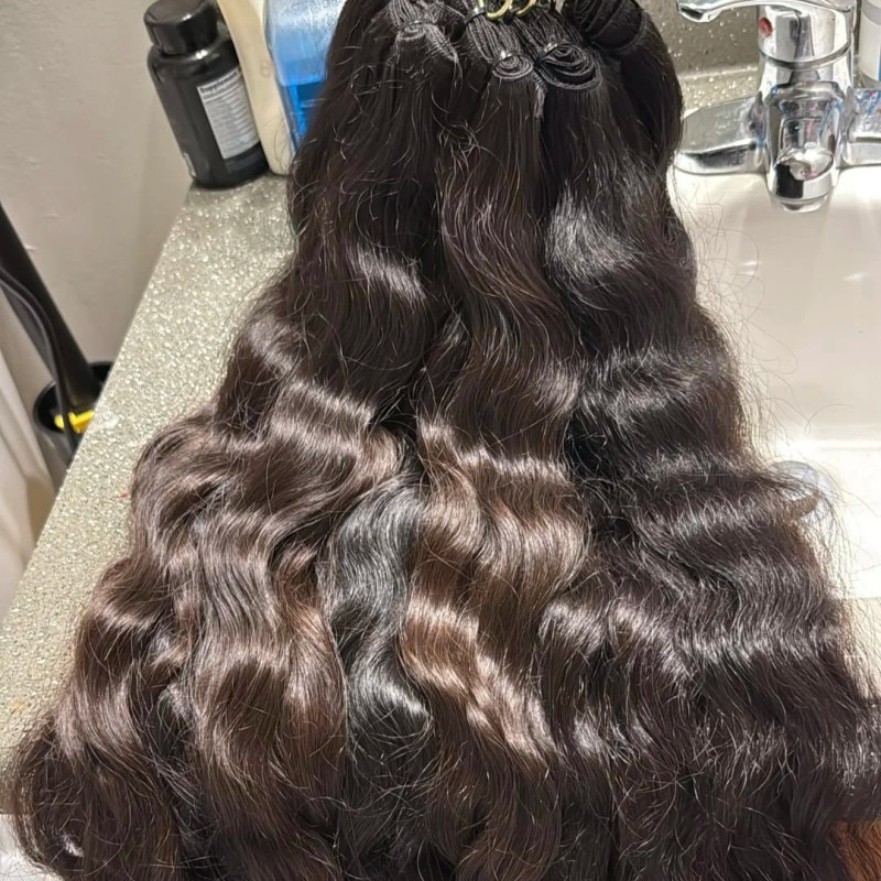 Raw Cambodian Natural Wavy Hair Bundles Unprocessed Raw Indian Curly