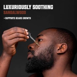 Beard Oil Conditioner - All Natural Sandalwood Scent with Organic Argan & Jojoba Oils - Softens & Strengthens Beards and Mustaches for Men (Sandalwood, 1 Pack)