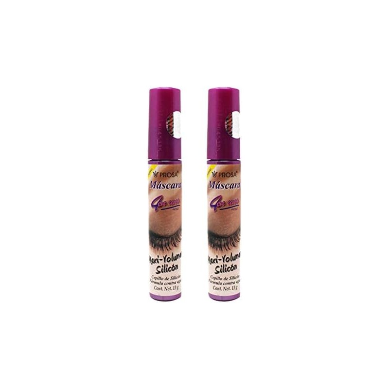 Prosa Rimel Mascara Pestañas Maxi Volumen Silicón 13g 2 Piezas