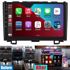 A-Carplay 9" Car Stereo Radio GPS For Honda CRV 2007-2011 Apple Carplay AHD Backup Camera