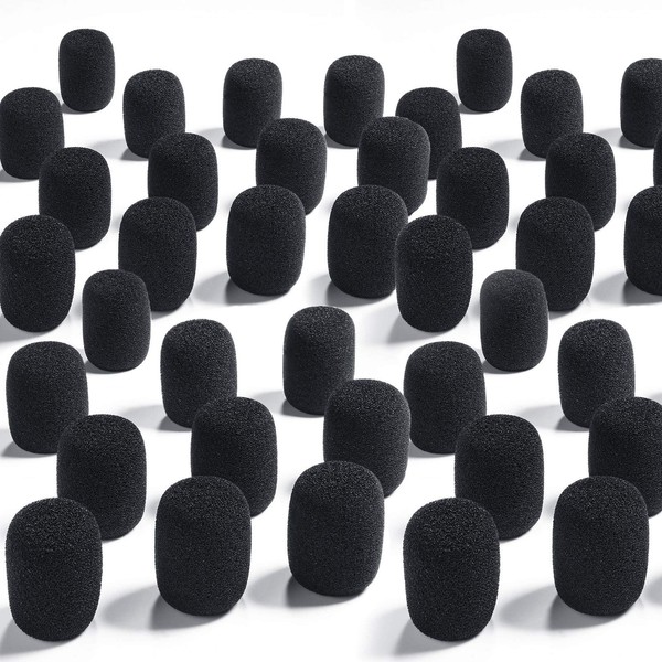 Weewooday 50 Pieces Foam Microphone Windscreen Mic Covers Foam Protection