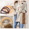 Bag Handles Wooden Pack of 6 D Shape Handbag Handle