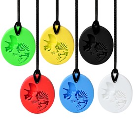 Ieohen Chew Necklaces for Sensory Kids, 6 Pack Chewy Necklaces Sensory Toys for Kids with Autism, ADHD, SPD, Anxiety Reduce, Special Needs, Teething Toys for Girls Boys Adults Age 3+