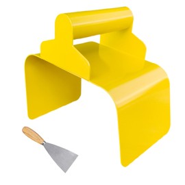 Eastrpupira Garden Edging Curb Trowel Concrete Tool, Concrete Curbing Trowel, Curb Hand Tool with Putty Knife for Lawn, Garden, Pavement (Incline)