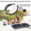 Hothit Gas Cooktop 2 Burner Outdoor Propane Stove, 28600 BTU,