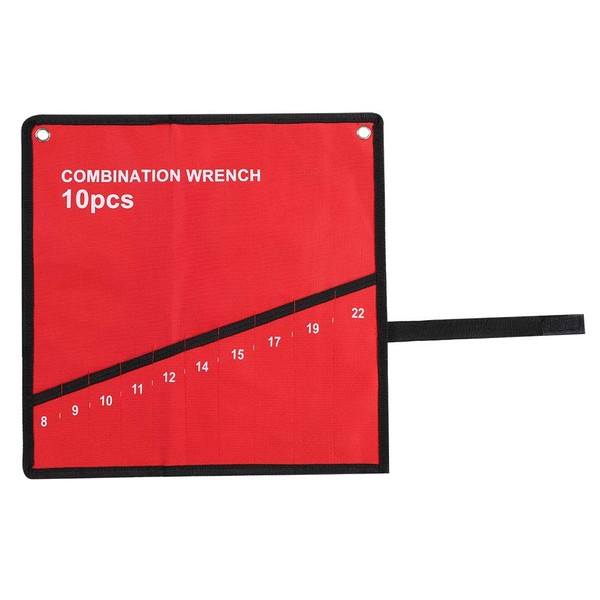10 Pockets Wrench Roll Up Pouch, Canvas Wrench Pockets Spanner