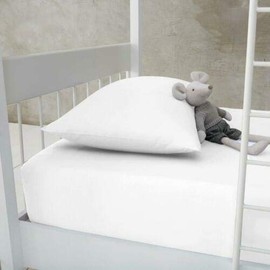 Percale Bunk Bed Fitted Sheet 2ft 6" (76cmx190cm) Caravan Campervan - Small Single Bed POLY COTTON (WHITE)