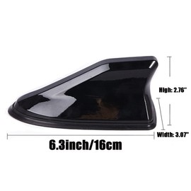 LoyaGour - Cubierta de antena de aleta de tiburón para Jeep Hyundai Sonata, reemplazo de antena de camión (negro)