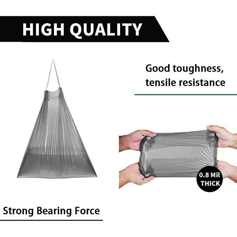 Thurbo 5 Rolls 20L Bin Bags Liners Drawstring Trash Bag,