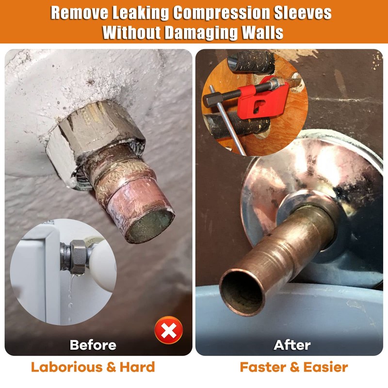 Compression Sleeve Puller Tool Remove Ferrule & Nut Of Pipe,