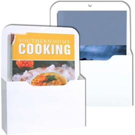 Magnetic File Holder, 2 Pack Magnetic Paper Holder for Refrigerator, Magnetic Paper Holder Document Holder, File Cabinets and Fridge, Office Supplies Storage A4 Papers Letter Holder, White