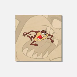 Unbranded Taz Running Cartoon 4'' X 4'' Square Wooden Coaster