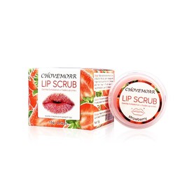 Lip Scrub, Exfoliator & Moisturizer, Lip Repair for Lush Soft Lips, Chapped Dry and Flaky Lips Treatment (2 strawberries)