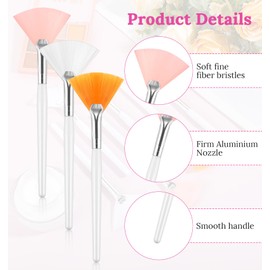 Facial Brushes, 6 Pcs Fan Brush, Face Mask Brush for Women Facials, Mud Clay Mask