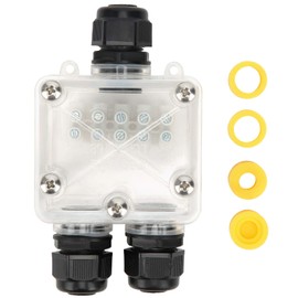 Electrical Trailer Junction Box, 3 Way Trailer Wire IP68 Waterproof Trailer Wire Connectors Case