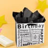 Zi Lan 2 Pcs 13" Large Black Happy Birthday Gift