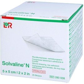 SOLVALINE N Compresses 5 x 5 cm Sterile Pack of 25