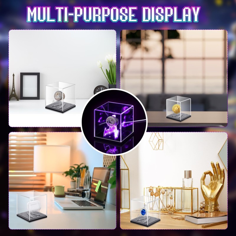Colingmill Acrylic Championship Ring Display Case with LED Light 7