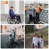 RAXCONN Wheelchair Safety Flag, Bicycle Safety Flag, Polyester Full Color