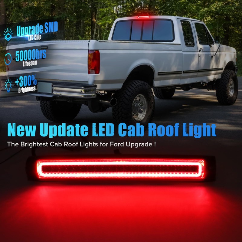 LUDARM Smoke Lens LED third Brake Light Compatible with 1997-2003