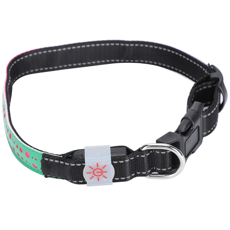 USB Rechargeable LED Pet Adjustable Carved Collar Dog Lighting Night