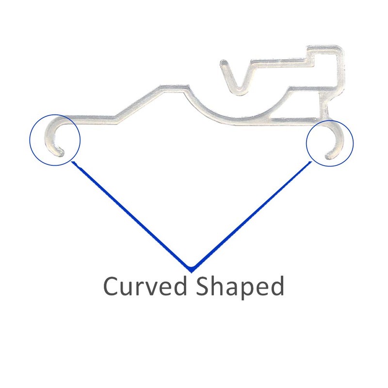 6 pcs Valance Clips 2.5inch Arc-Shaped for Blinds Components Accessory