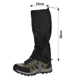 HQdeal Hiking Gaiters Leg Gaiters, 600D Oxford Waterproof Warmth Gaiters for Mountain Snow, Hiking, Skiing, Walking, Climbing, Hunting