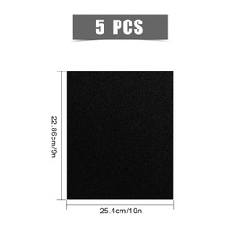 SAVITA 5pcs 25.4 x 22.8cm/10 x 9 inch 3mm Thick Felt Sheets, Stiff Felt Fabric Sheets for Crafts Hard Felt Squares for Sewing Crafting Cushion and Padding (Black)