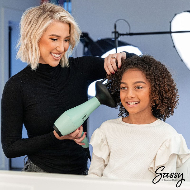 Sassy Ceramic Ion Hair Dryer, 1875-Watt Salon Dryer with Concentrator