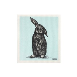 Retro Kitchen - Biodegradable Dish Cloth - Sketch Rabbit