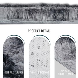 Mueinxiei Shag Rug 5x7ft, Ultra Soft Plush Fluffy Area Rug for Bedroom, Non-Slip Nursery Carpet for Kids Room Children's Room, Indoor Fuzzy Carpet Home Decor