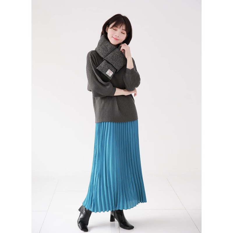 Sleeping Sheep Harris Tweed Short Scarf, Padded, Unisex, Easy to