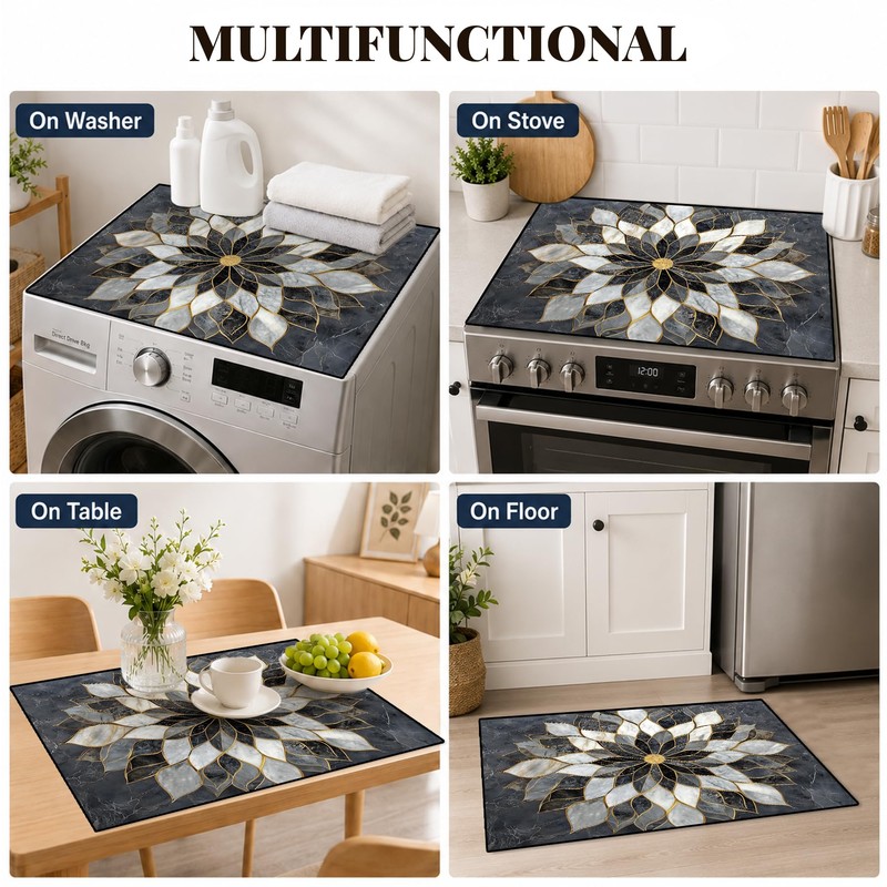 AOHMPT Washer Dryer Dust Cover Mat for Top：Non-slip Dryer Top