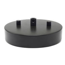 ECUDIS Chandelier Canopy Kit, 5 1/8 Ceiling Lighting Modern Steel Canopy Kit Light Fixture Cover Plate with Hardware for Pendant Lighting Fixtures (Black)