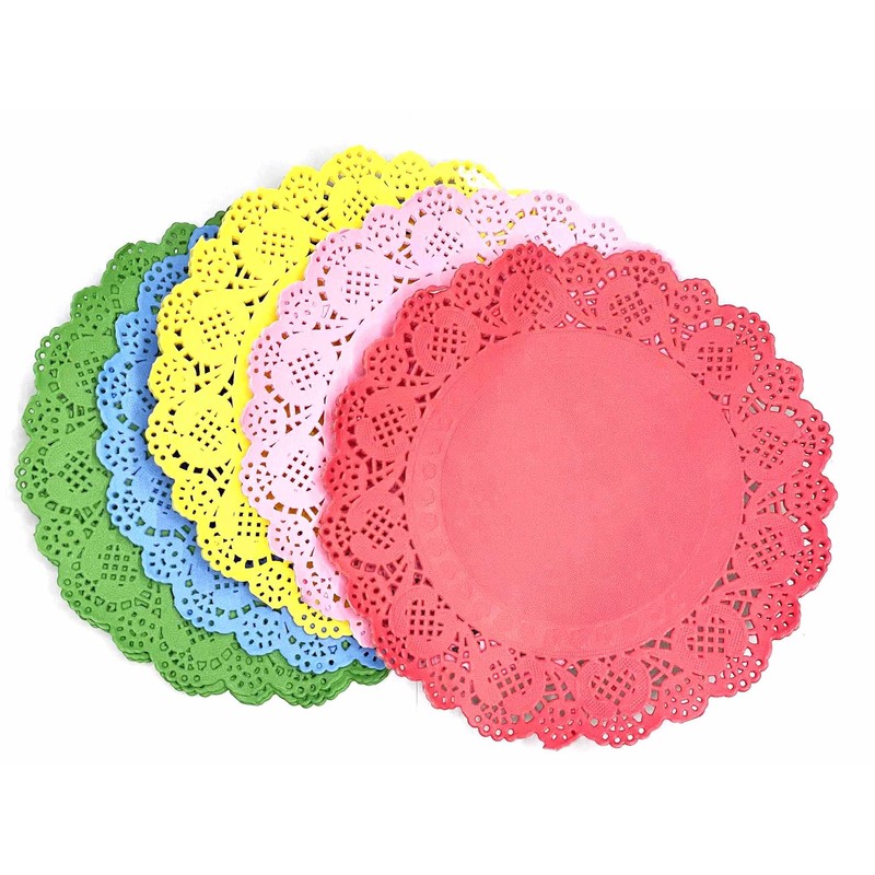 Happium Paper Doilies Mix 6.5 Inch Pack of 100 |