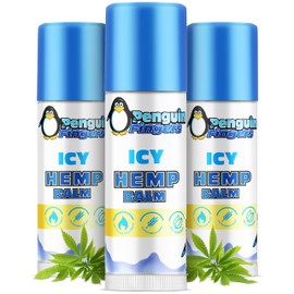 Penguin Fingers ICY Freeze Cooling Balm, 100% Made in USA, Maximum Strength, All-Natural, Arnica, MSM Menthol, Turmeric, Peppermint, Cocoa, and Avocado, New Improved Formula (3)